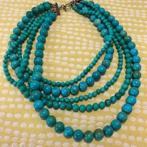 Turquoise multistrand necklace 18”